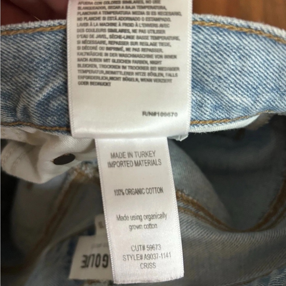 Agolde Criss-Cross Raw-Hem Straight-Leg Jeans, Organic Cotton - Picture 6 of 7